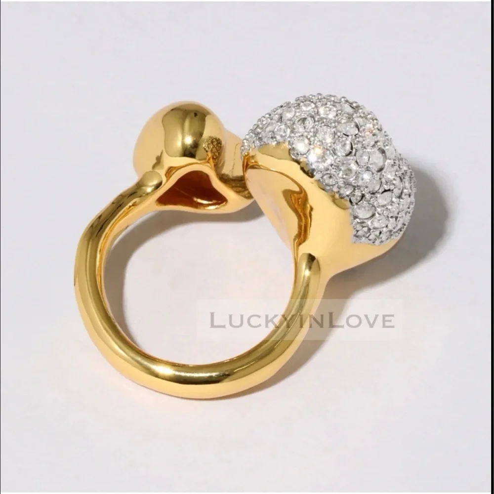 ALEXIS BITTAR • Solanales  Crystal Pebble Heart Ring